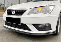 Seat Leon 2013-2020 Frontlippe DPT V-4 (2017-2020, Schwarz Glanz) Foto 1