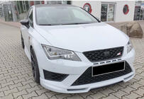 Seat Leon 2013-2020 Frontlippe DPT V-5 (2017-2020, Schwarz Glanz) Foto 4