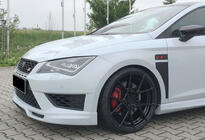 Seat Leon 2013-2020 Frontlippe DPT V-5 (2017-2020, Schwarz Glanz) Foto 2