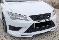 Seat Leon 2013-2020 Frontlippe DPT V-5 (2017-2020, Schwarz Glanz) Foto 1