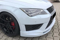 Seat Leon 2013-2020 Frontlippe DPT V-5 (2017-2020, Schwarz Glanz) Foto 3