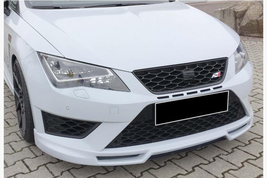 Seat Leon 2013-2020 Frontlippe DPT V-5 (2017-2020, Schwarz Glanz) Image