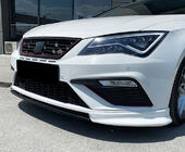 Seat Leon 2013-2020 Frontlippe DPT V-3 (2013-2016, Schwarz Glanz) Foto 1