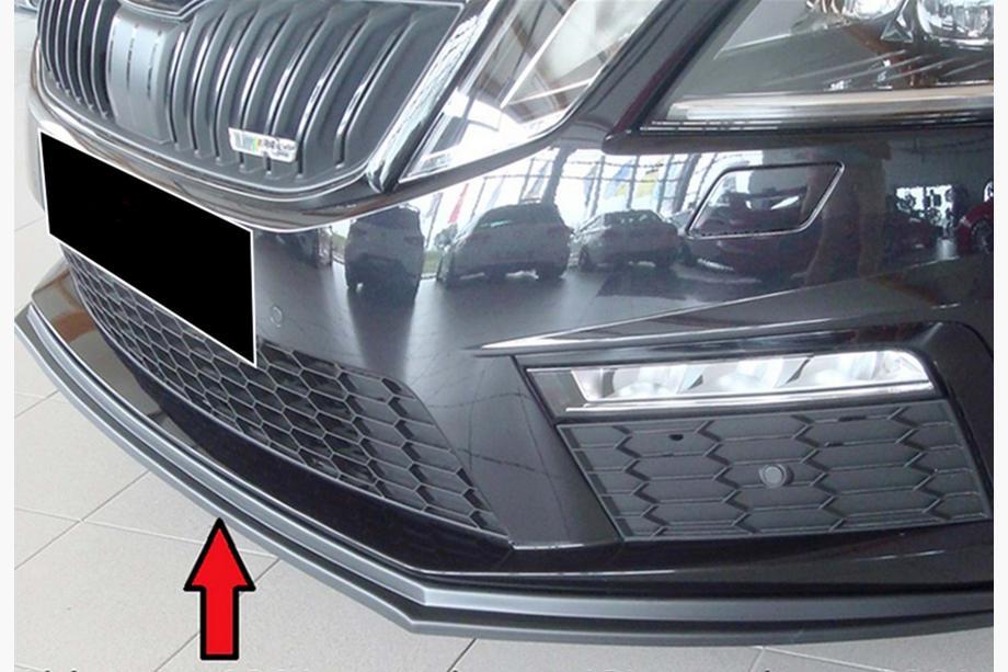Skoda Octavia III A7 2013-2019 Frontlippe DPT V-2 (2017-2019 RS, Schwarz Glanz) Image