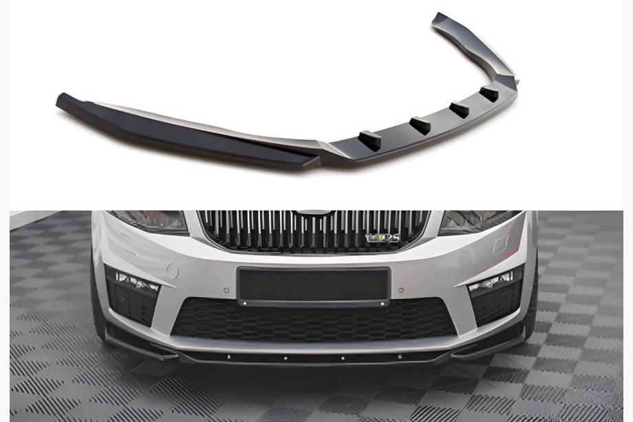 Skoda Octavia III A7 2013-2019 Frontlippe DPT V-2 (für RS, 2013-2017, Schwarz Glanz) Foto 1