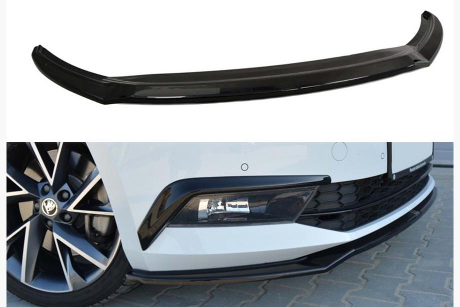 Skoda Superb 2015-2024 Frontlippe DPT V-2 (2015-2020, Schwarz Glanz) Image