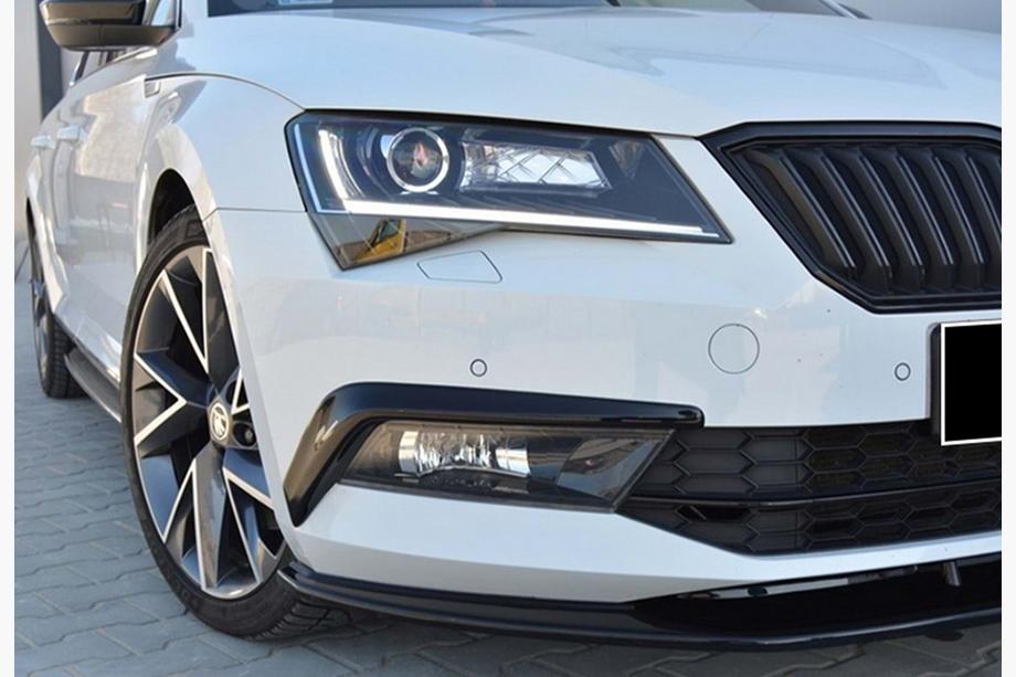 Skoda Superb 2015-2024 Frontlippe Stoßstange DPT V-4 (2015-2020, Schwarz Glanz) Foto 2