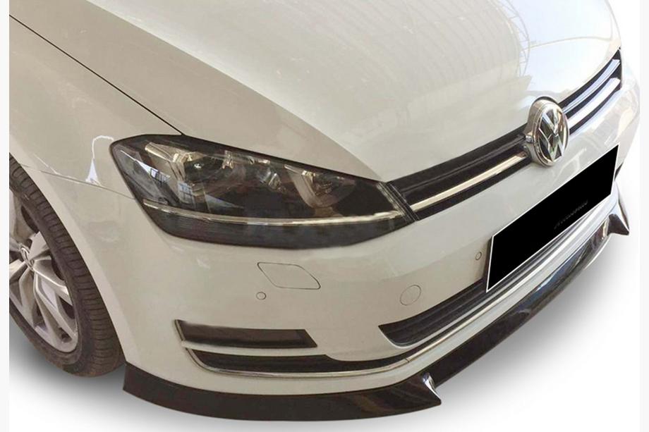 Volkswagen Golf 7/E-Golf 2012-2020 Frontlippe DPT V-4 (für Serienstoßstange, 2012-2017, Schwarz Glanz) Image