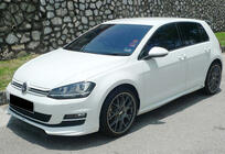 Volkswagen Golf 7/E-Golf 2012-2020 Frontlippe DPT V-5 (für Serienstoßstange, 2012-2017, Schwarz Glanz) Foto 2