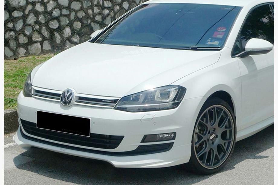 Volkswagen Golf 7/E-Golf 2012-2020 Frontlippe DPT V-5 (für Serienstoßstange, 2012-2017, Schwarz Glanz) Image
