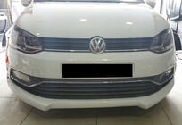 Volkswagen Polo 2010-2017 Frontlippe DPT (2014-2017, Schwarz Glanz) Foto 1