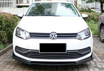 Volkswagen Polo 2010-2017 Frontlippe DPT V-2 (Schwarz Glanz) Foto 3