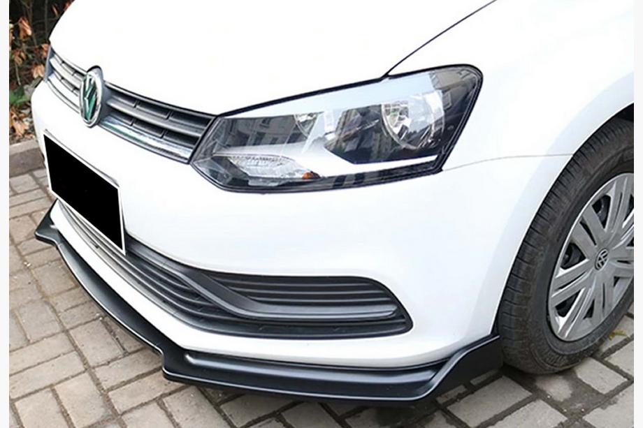 Volkswagen Polo 2010-2017 Frontlippe DPT V-2 (Schwarz Glanz) Image