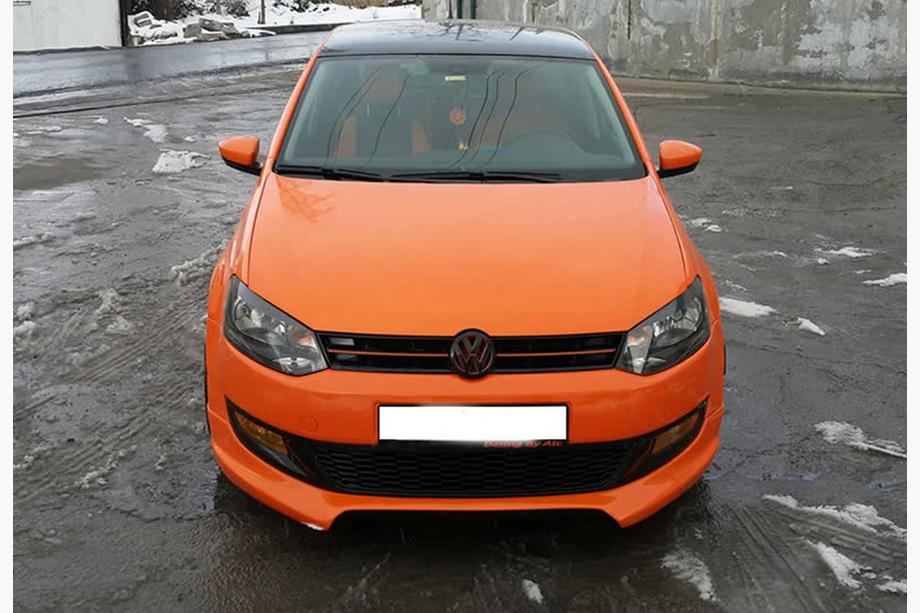 Volkswagen Polo 2010-2017 Front Lip Spoiler DPT (2009-2013, Schwarz Glanz) Image