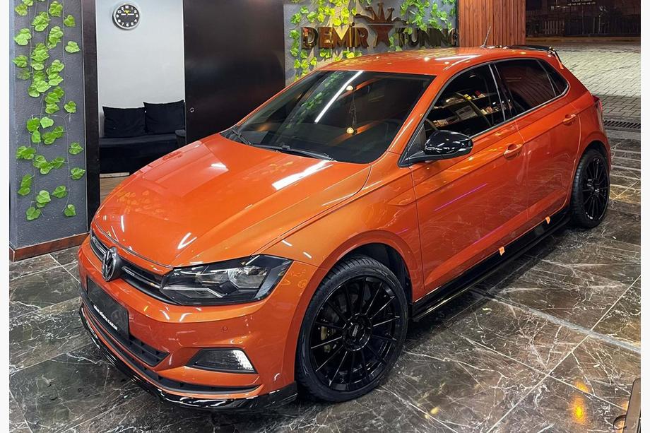 Volkswagen Polo 2017- Frontlippe DPT V-1 (Schwarz Glanz) Image
