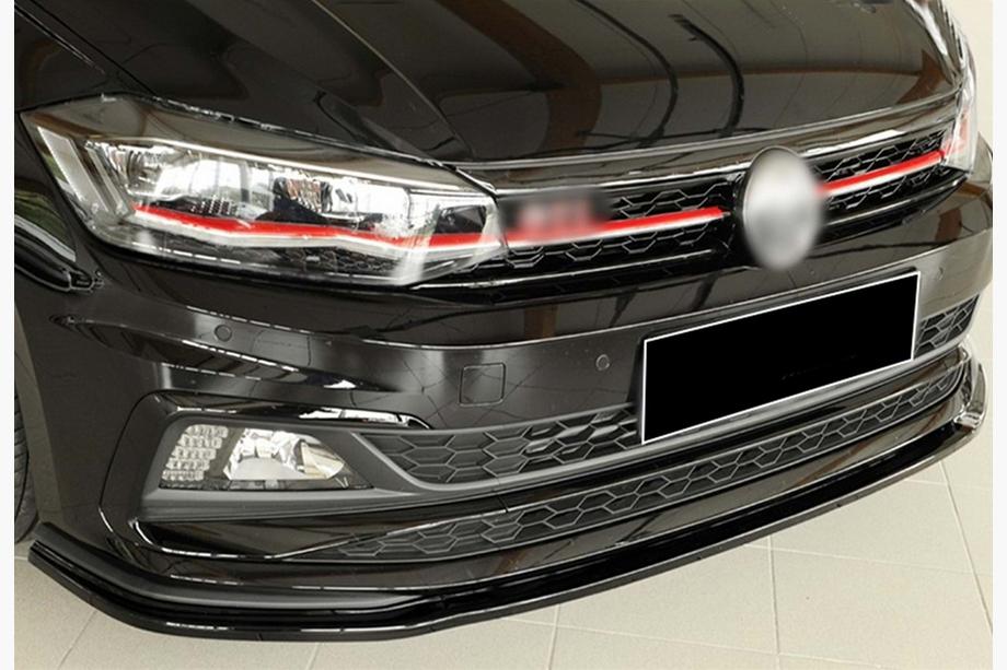 Volkswagen Polo 2017- Frontlippe DPT V-1 (für GTI, Schwarz Glanz) Image