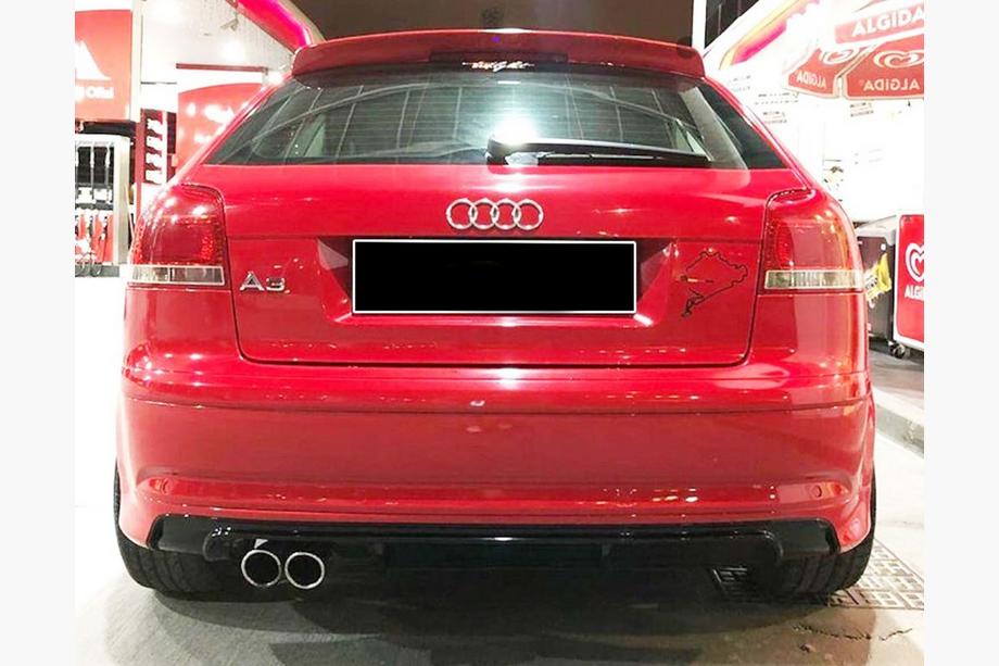 Audi A3 2003-2012 Heckdiffusor DPT (2005-2008, Coupe, Schwarz Glanz) Image
