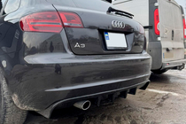 Audi A3 2003-2012 Heckdiffusor DPT (2008-2010, Schwarz Glanz) Foto 2