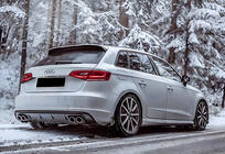 Audi A3 2012-2020 Heckdiffusor DPT V-1 (2012-2016, HB, Schwarz Glanz) Foto 1