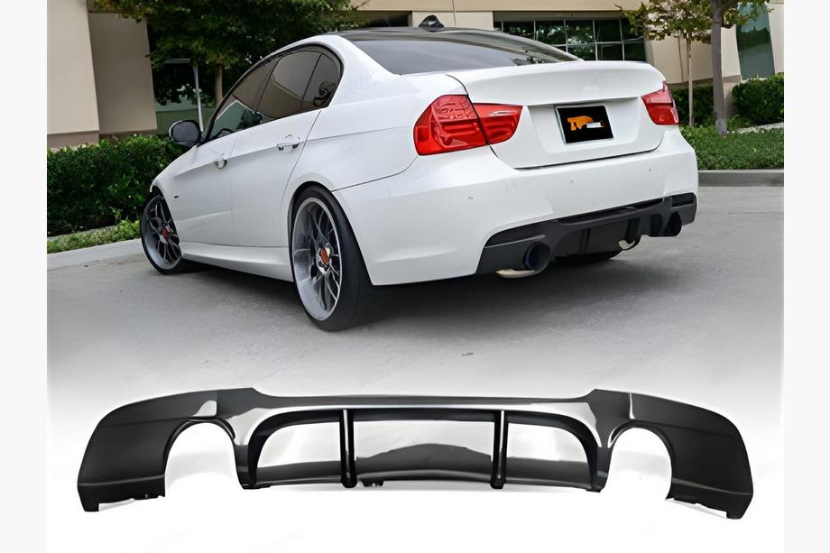 BMW 3 Series E90/E91 2005-2011 Heckdiffusor DPT V-4 (für E90 M-Sport, Schwarz Glanz) Image
