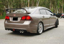 Honda Civic Sedan VIII 2006-2011 Heckdiffusor DPT V-2 (Schwarz Glanz) Foto 2