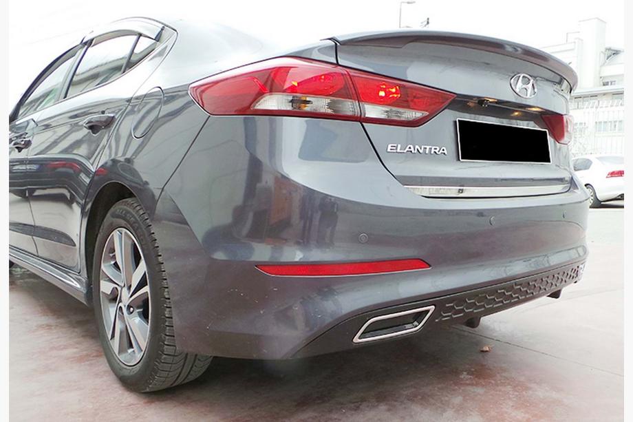 Hyundai Elantra (AD) 2015-2020 Heckdiffusor DPT V-2 (Schwarz Glanz) Image