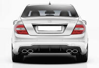 Mercedes C-class W204 2007-2015 Heckdiffusor DPT (2011-2014, für AMG SD, Schwarz Glanz) Foto 3