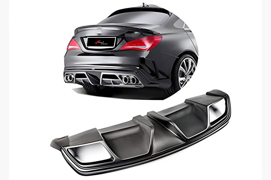 Mercedes CLA C117 2013-2019 Heckdiffusor DPT (Schwarz Glanz) Image
