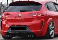 Seat Leon 2005-2012 Heckdiffusor DPT V-1 (2009-2012, Schwarz Glanz) Foto 1