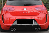 Seat Leon 2005-2012 Heckdiffusor DPT V-1 (2009-2012, Schwarz Glanz) Foto 2