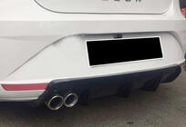 Seat Leon 2005-2012 Heckdiffusor DPT V-3 (2009-2012, Schwarz Glanz) Foto 1