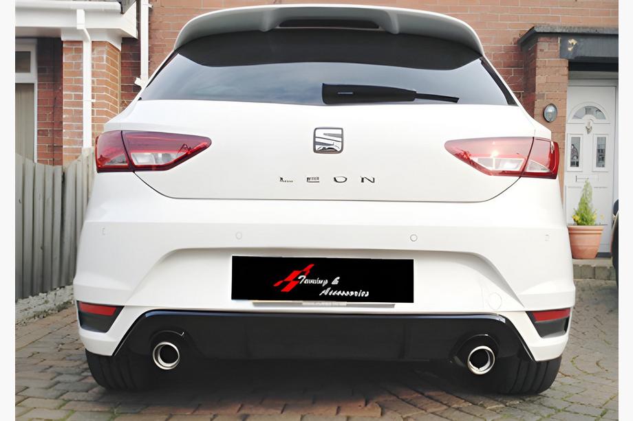 Seat Leon 2013-2020 Heckdiffusor DPT V-1 (Schwarz Glanz) Image