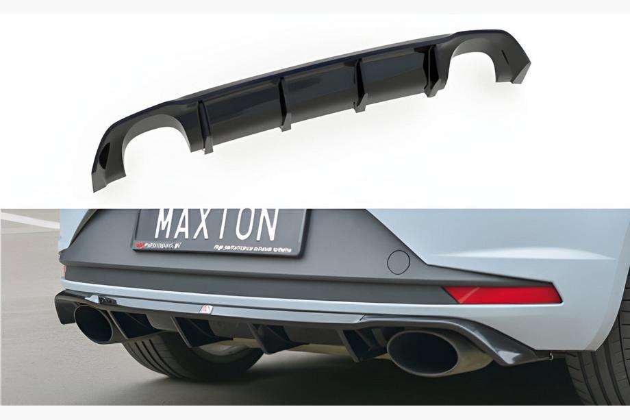 Seat Leon 2013-2020 Heckdiffusor DPT V-4 (2013-2016, Schwarz Glanz) Image