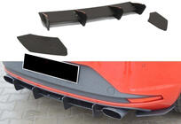 Seat Leon 2013-2020 Heckdiffusor DPT V-6 (2013-2016, Schwarz Glanz) Foto 1