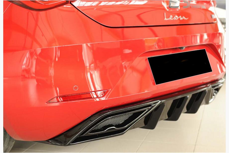 Seat Leon 2020- Heckdiffusor DPT V-2 (Schwarz Glanz) Image