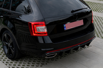 Skoda Octavia III A7 2013-2019 Heckdiffusor DPT V-2 (LB/SW, Schwarz Hochglanz) Foto 4