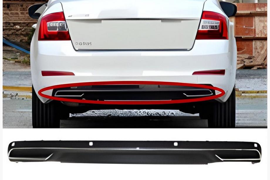 Skoda Octavia III A7 2013-2019 Heckdiffusor DPT V-3 (LB, Mattschwarz) Image