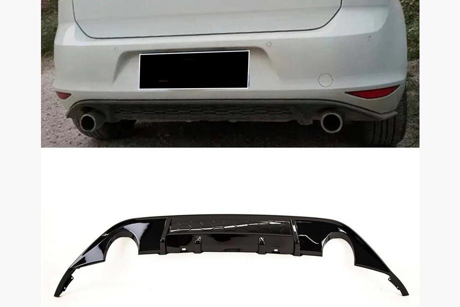 Volkswagen Golf 7/E-Golf 2012-2020 Heckdiffusor DPT V-3 (für GTI, 2012-2017, Schwarz Glanz) Image
