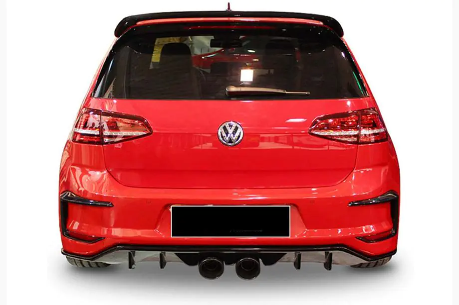 Volkswagen Golf 7/E-Golf 2012-2020 Heckdiffusor DPT V-7 (2012-2017, Schwarz Glanz) Image