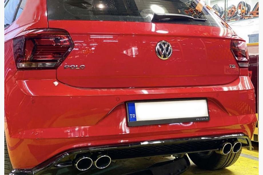 Volkswagen Polo 2017- Heckdiffusor DPT V-1 (Schwarz Glanz) Image