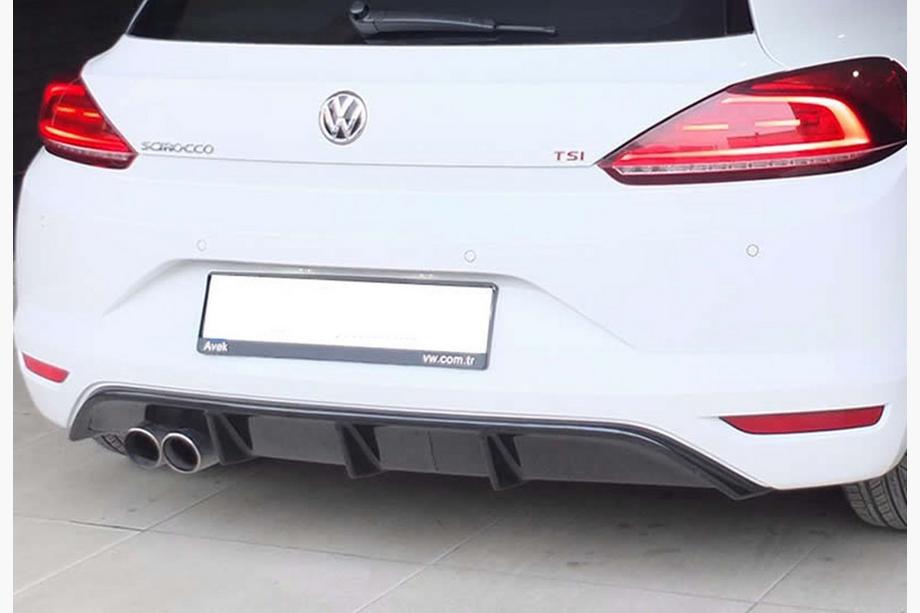 Volkswagen Scirocco 2008-2017 Heckdiffusor DPT V-5 (2014-2017, Schwarz Glanz) Image