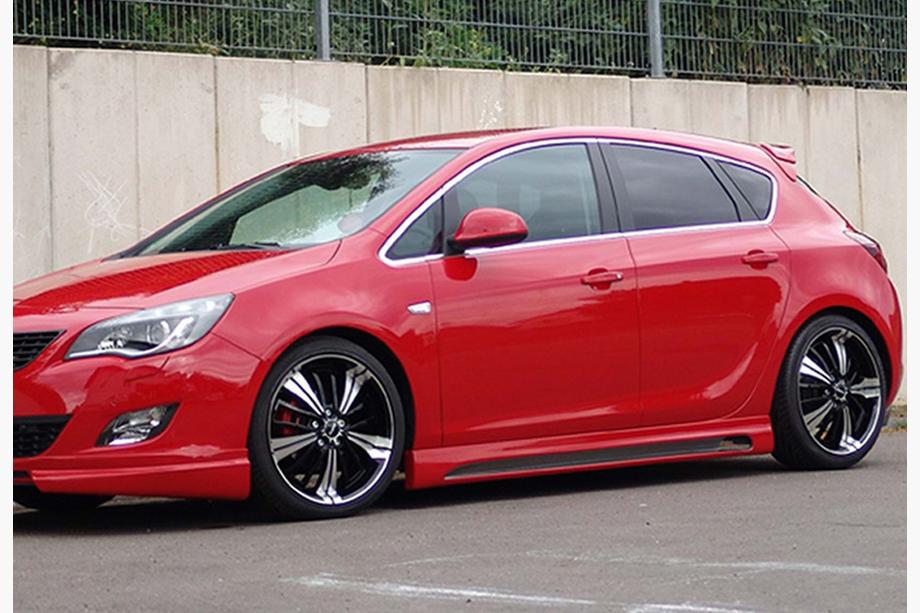 Opel Astra J 2009-2015 Seitenschweller DPT V-2 (Schwarz Glanz) Image