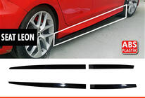 Seat Leon 2013-2020 Seitenschweller DPT V-5 (Schwarz Glanz) Foto 1