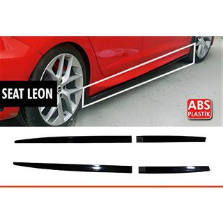 Seitenschweller DPT V-5 (Schwarz Glanz) Seat Leon 2013-2020
