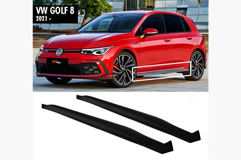 Volkswagen Golf 8 2019- Seitenschweller DPT V-2 (Schwarz Glanz) Foto 1