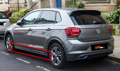 Volkswagen Polo 2017- Seitenschweller DPT V-2 (Schwarz Glanz) Foto 1