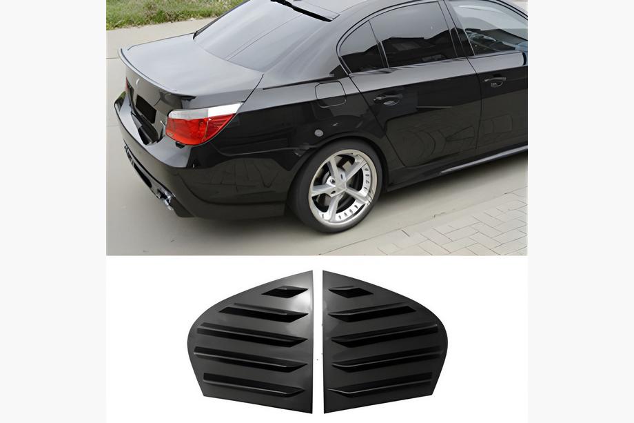 BMW 5 Series E60/E61 2003-2010 Fensterabdeckungen hinten DPT (Schwarz Glanz, 2Stk) Image