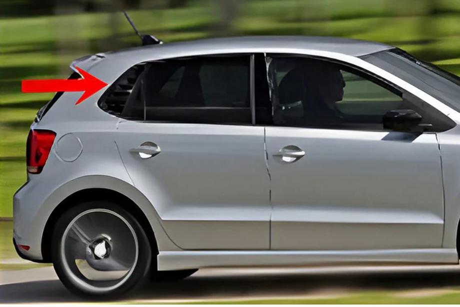 Volkswagen Polo 2010-2017 Fensterabdeckungen hinten DPT (Schwarz Glanz, 2Stk) Image
