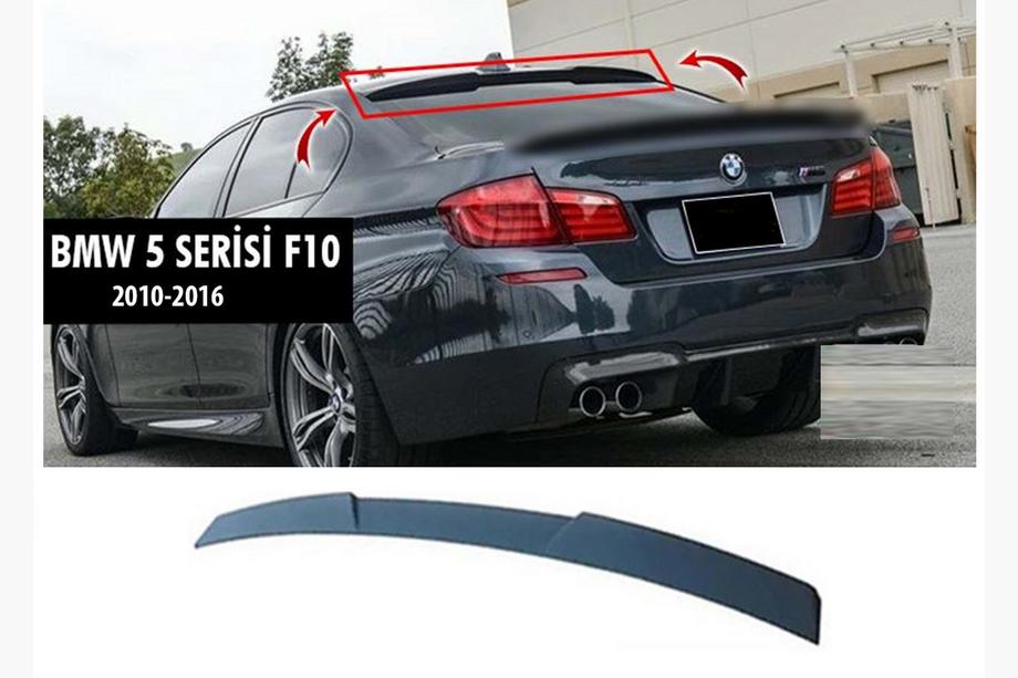 BMW 5 Series F10/F11 2010–2016 Heckspoiler M4-Style V1 (für F10, Schwarz Glanz) Image