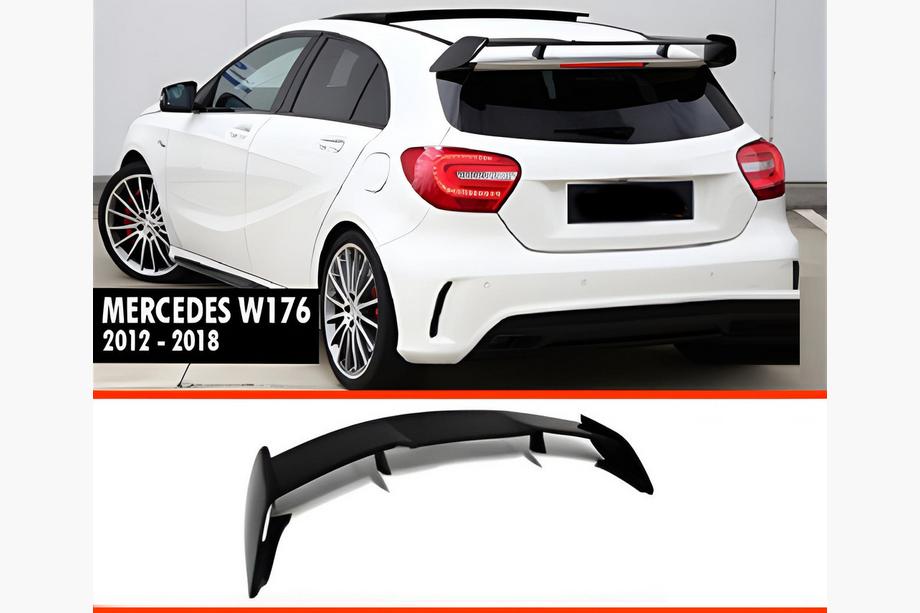 Mercedes A-class W176 2012-2018 Spoiler DPT V-2 (Schwarz Glanz) Image